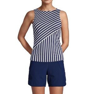 Lands End | Women's High Neck UPF 50 Modest Tankini Top Swimsuit | size 18L